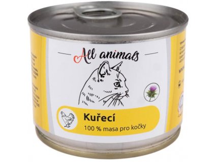 TOATE ANIMALELE conc. pentru pisici pui tocat 200g