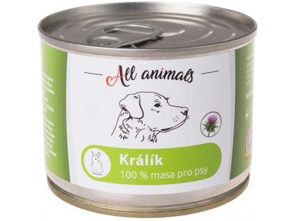 ALL ANIMALS konz. pro psy králík mletý 200g