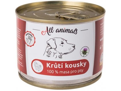 ALL ANIMALS konz. pro psy krůtí kousky 200g