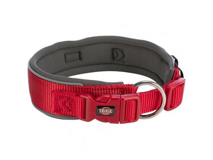 PREMIUM obojek extra široký, červená/grafit (Velikost obojku PREMIUM extra široký M-L: 40-48 cm/40 mm)