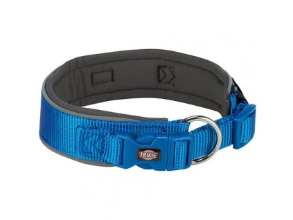 PREMIUM obojek extra široký, královská modrá/grafit (Velikost obojku PREMIUM extra široký M-L: 40-48 cm/40 mm)