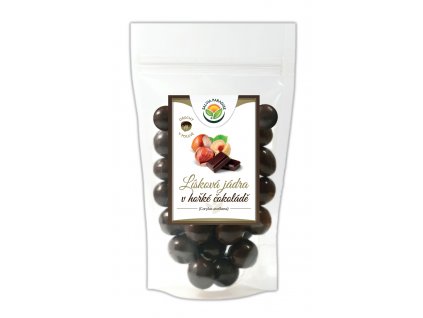 Hazelnut kernels in dark chocolate