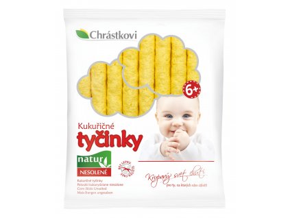 Corn sticks, natural, unsalted, without seeds, 60g CHRÁSTKOVI
