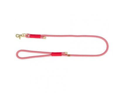 Soft Rope kulaté tkané vodítko, S-XL: 1.00 m/ 10 mm, červená/krémová