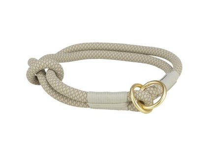 Soft Rope kulatý polostahovací obojek, šedá/světlešedá (Velikost Soft Rope kulatého polostahovacího obojku M: 45 cm/ 10 mm)