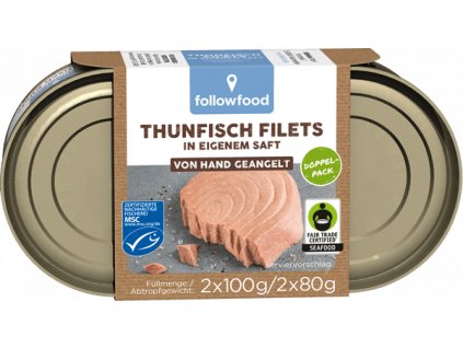Followfood Tonhalfilé saját levében 200 g msc