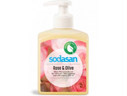 Sodasan Mýdlo tekuté růže a oliva 300ml eco