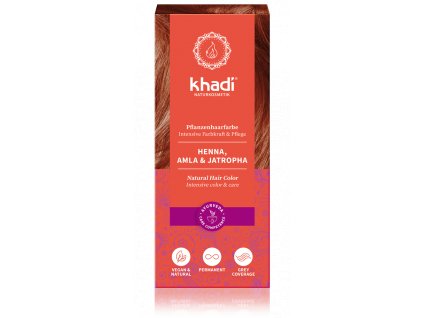 Khadi Henna, Amla & Jatropha farba do włosów 100g eko