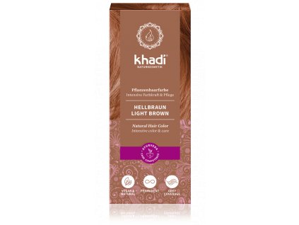 Khadi Farba do włosów Jasnobrązowa 100g eko