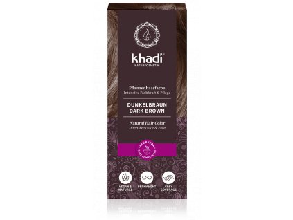 Khadi sötétbarna hajfesték 100g öko