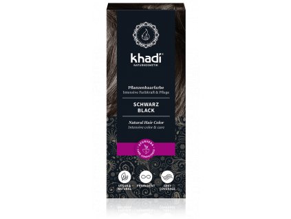 Khadi Black hajfesték 100g eco