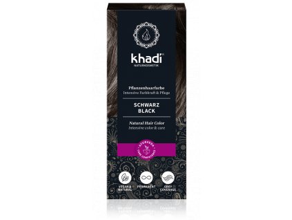 Khadi Černá barva na vlasy 100g eco