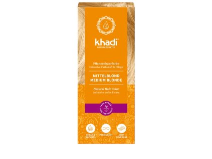 34458 khadi stredni blond barva na vlasy 100 g eco