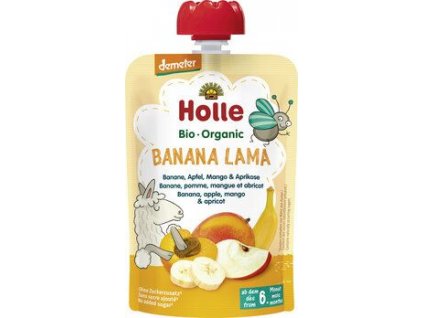 Holle Lama Pyré banán, jablko, mango a meruňka 100g bio