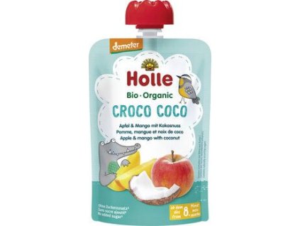 34971 holle krokodyl pyre jablko mango kokos 100g bio