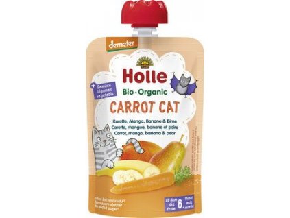 Holle Cat Puree Marchewka, Mango, Banan i Gruszka 100g Organiczne