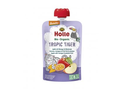 Holle Tiger Piure de mere, mango, fructul pasiunii 100g organic