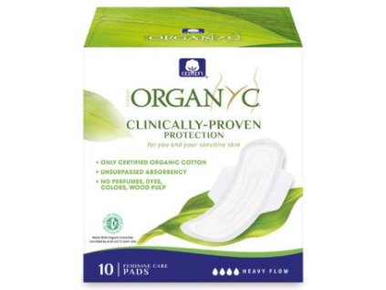 Organyc Tampoane de noapte cu aripioare 10buc eco