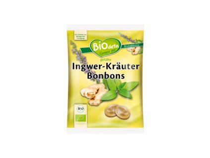 Biodeta Ginger gyógynövényes cukorkák 75g bio