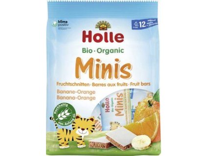 Holle Mini bars banana orange 100g organic