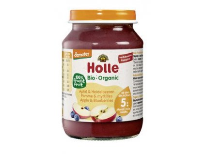 Holle Apple and Blueberry Puree 190g organic