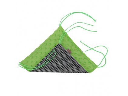 Hanging pet bed S, black and white waves, pea minky 23x23cm