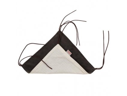 Pelech dr.savec závesný S, béžovobiele prúžky, čokoládový velvet 23x23cm