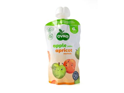 Apple, apricot side dish - pouch 120 g OVKO