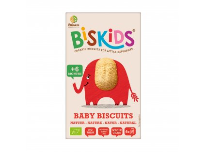 Sušenky celozrnné dětské Natural 6M+ 120 g BIO BISKIDS