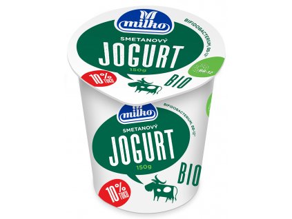 Bio smetanový jogurt bílý 10% MILKO 150 g