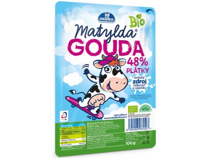 Bio sýr Matylda Gouda 48% plátky MILKO 100 g