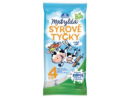 Bio sýrové tyčky pařené Matylda MILKO 80 g (4 x 20 g)