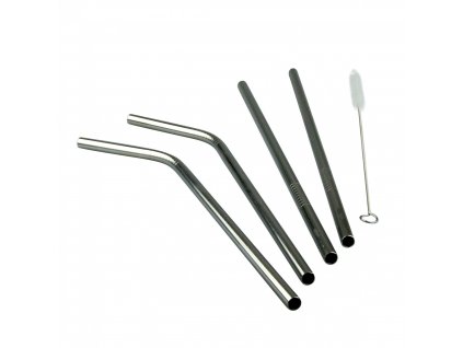 Made Sustained Stainless Steel Straws with Brush Set (4+1 pcs)