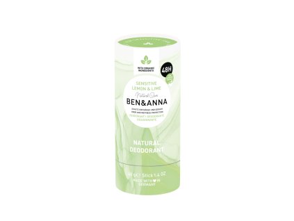 Ben & Anna Tuhý deodorant Sensitive (40 g) - Citrón a limetka - bez obsahu jedlé sody (Varianta Citrón a limetka - bez obsahu jedlé sody)