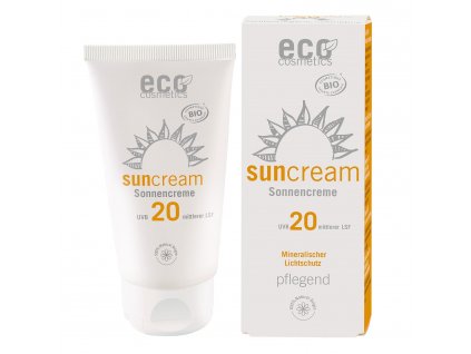 Eco Cosmetics Opalovací krém SPF 20 BIO (75 ml) - 100% přírodní, s minerálními filtry