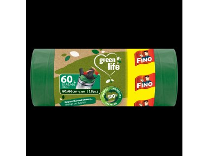 FINO Garbage bags Green Life Easy pack 27 μm - 60 l (18 pcs)