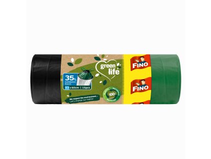 FINO Green Life Retractable Garbage Bags - 35 l (15 pcs)