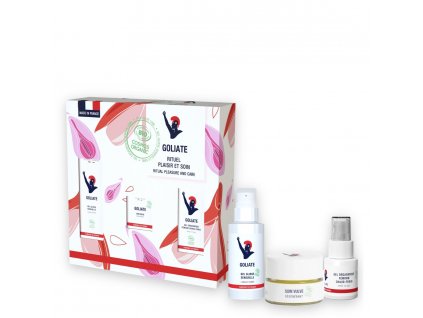 Goliate Erotic Set Care and Pleasure - Ritual Pleasure & Care BIO - lubrifiant, gel orgasmic și balsam pentru vulve