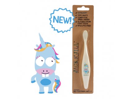 Jack n' Jill Kinderzahnbürste Einhorn - aus Maisstärke
