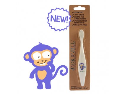 Jack n' Jill Children's Toothbrush Monkey - made of cornstarch
