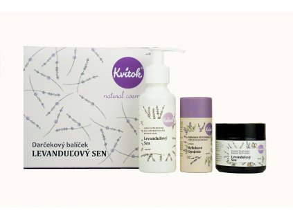 Pachet cosmetic Kvitok Lavender Dream Gift - Gel de duș, deodorant și cremă de corp