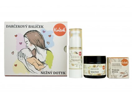 Kvitok Darčekový kozmetický balíček pre ženy Nežný dotyk - luxusná hydratačná starostlivosť