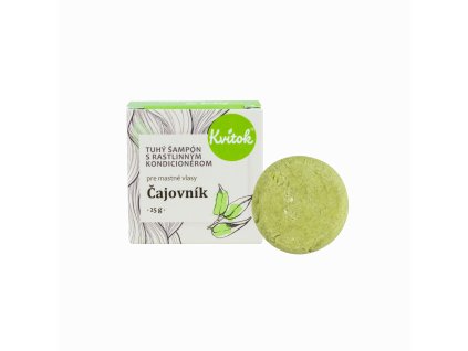 Kvitok Solid shampoo with conditioner for oily hair Tea tree 25 g - with vegetable keratin