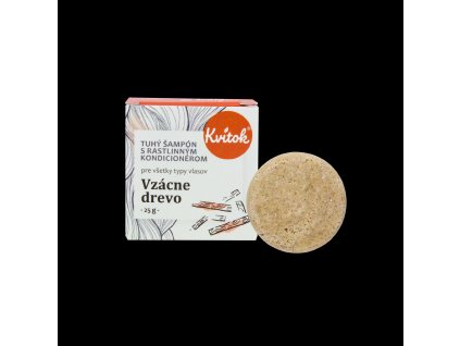 Kvitok Solid Shampoo with Conditioner for Dark Hair Precious Wood 25 g - foams beautifully