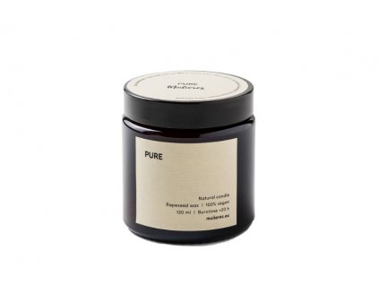 Mulieres Candle in glass - unscented (120 ml) - up to 20 hours of burning
