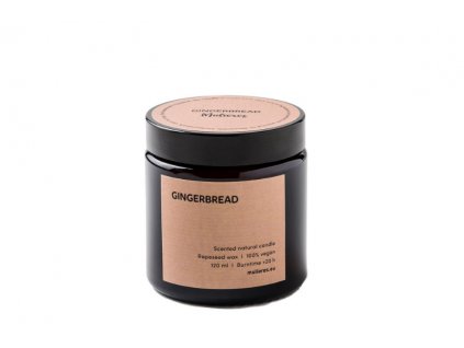 Mulieres Scented candle in glass - gingerbread (120 ml) - up to 20 hours of burning