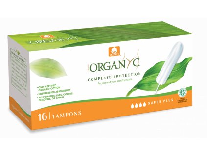 Organyc Tampóny Super Plus (16 ks) - z biobavlny, 4 kvapôčky