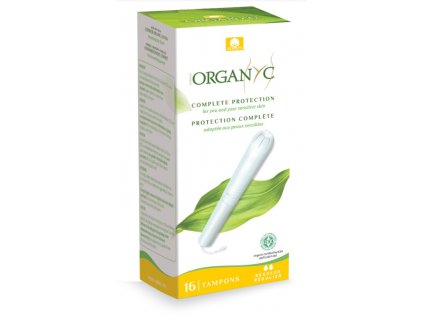 Organyc Tampons with applicator Regular (16 pcs) - 100% organic cotton, 2 drops