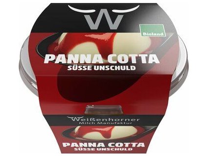 Weißenhorner Panna cotta with raspberries 130g organic
