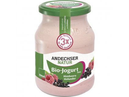 Andechser Natur Jogurt malinowy i z czarnego bzu 500g organiczny